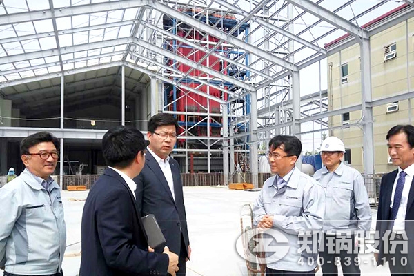 韩国平泽市市长视察365速发国际30T生物质锅炉现场